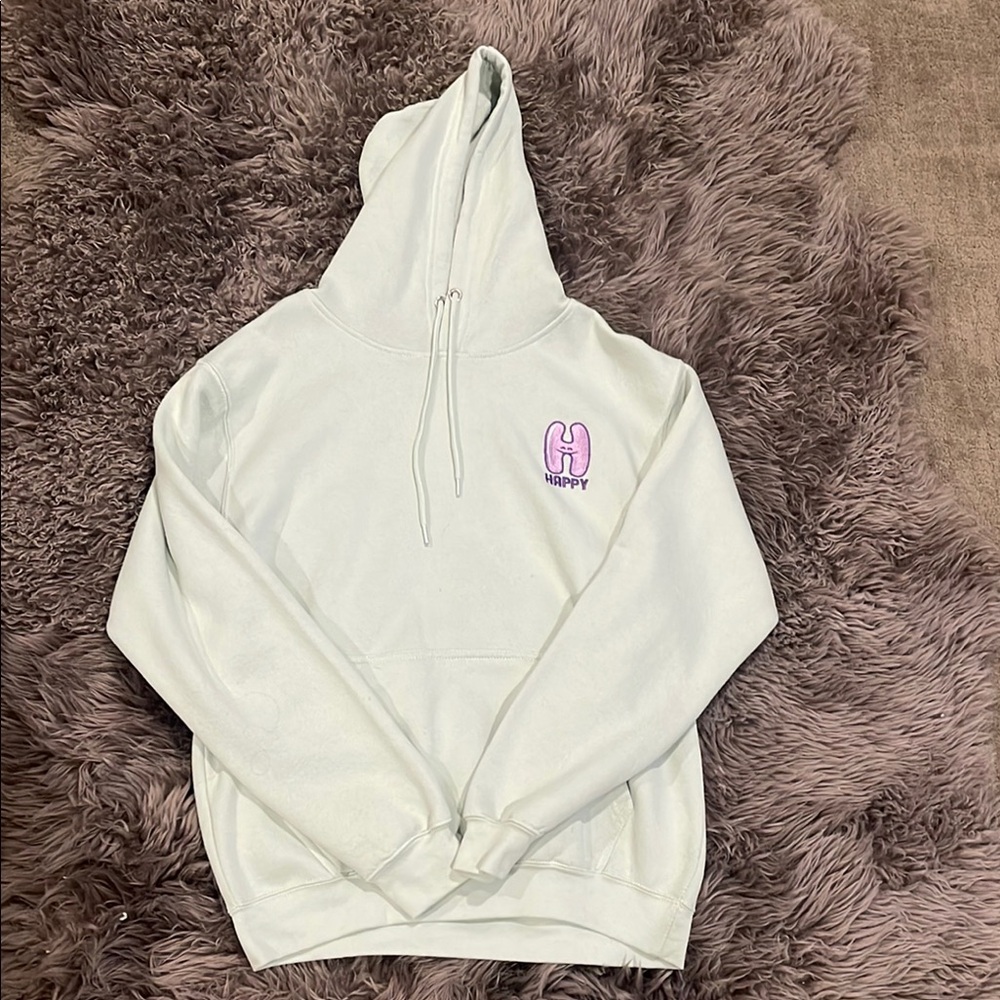 Persaya White Oversized Hoodie with Pink Graphic